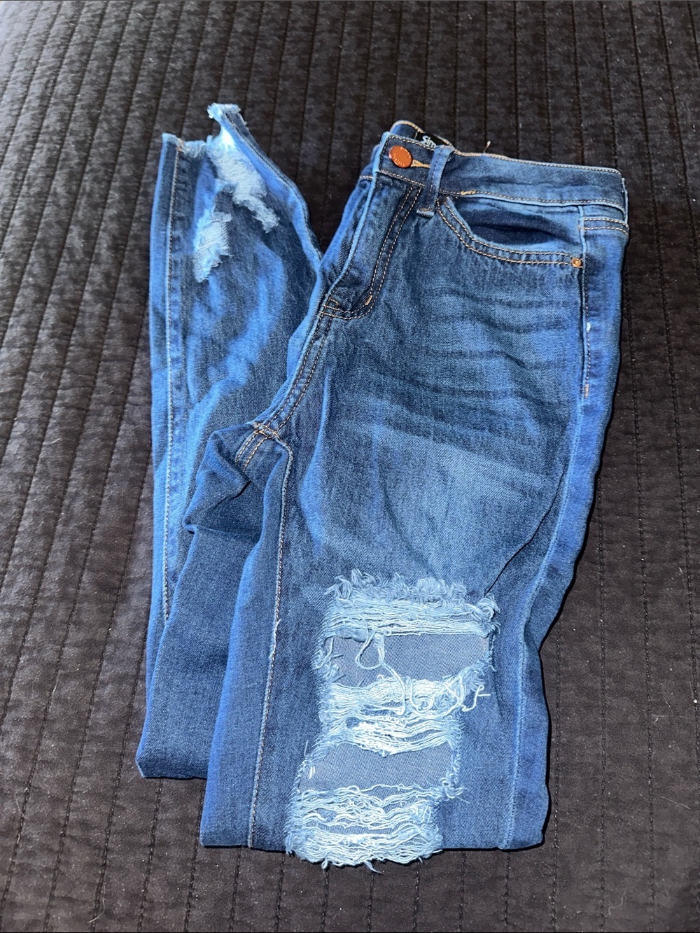 Blue Distressed Women’s Jeans